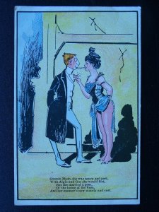 COMIC VERSE Romance Love GWENIE MASH, SHE WAS SAUCY & PERT c1905 Postcard