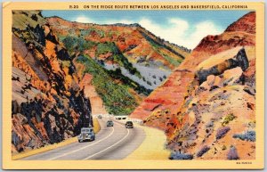 CA-California, On The Ridge Route Between Los Angeles and Bakersfield, Postcard