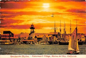 Fisherman's Village Lighthouse Marina del Rey, California USA PU Unknown