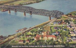 Tennessee Memphis And Harrahan Bridges And U S Marine Hospital