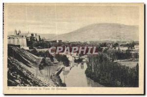 Old Postcard Pamplona desde la Ripa de Beloso