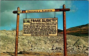 Postcard MOUNTAIN SCENE Turtle Mountain Alberta AB AO1733