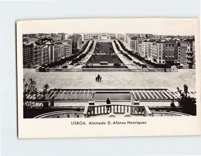 Postcard Alameda D. Afonso Henriques Lisbon Portugal