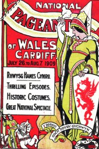 Cardiff Wales National Pageant Postcard 1909