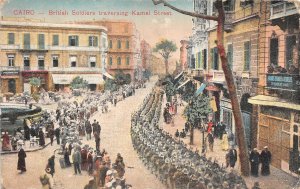 US5631 cairo egypt british soldiers traversing kamel street military africa