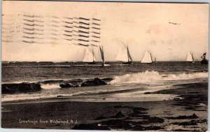 Postcard BOAT SCENE Wildwood New Jersey NJ AN2711