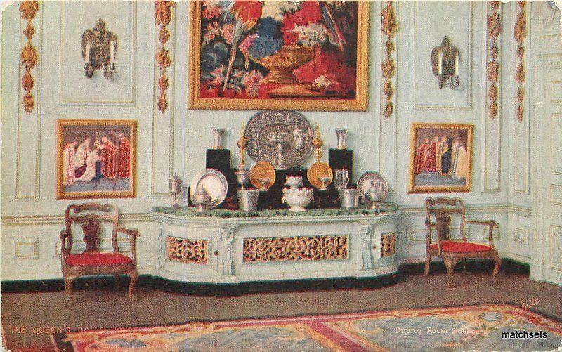 C-1910 Royalty Dollhouse interior Queen Oilette Tuck postcard 11032