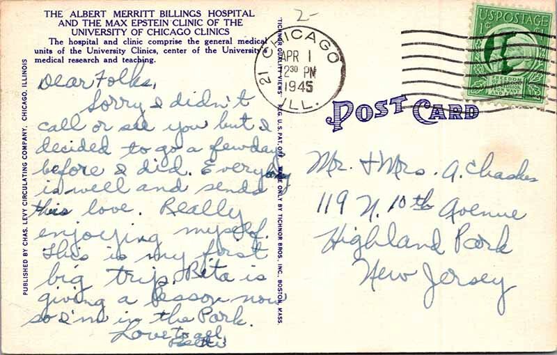 Postcard SCHOOL SCENE Chicago Illinois IL AM5733