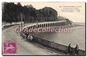 Old Postcard Perros-Guirec Corniche Road