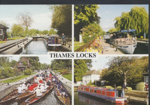 Canal Transport Postcard - Thames Locks - Caversham, Sonning, Shiplake  RR665 