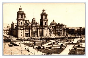 RPPC Catedral Metropolitana de la Ciudad de México Mexico City UNP Postcard H21