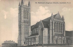 ST. MATTHEW'S ANGLICAN CHURCH AUCKLAND NEW ZEALAND POSTCARD (c. 1910)