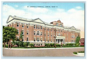 1940 St. Joseph's Hospital, Lorain Ohio OH Posted Vintage Postcard