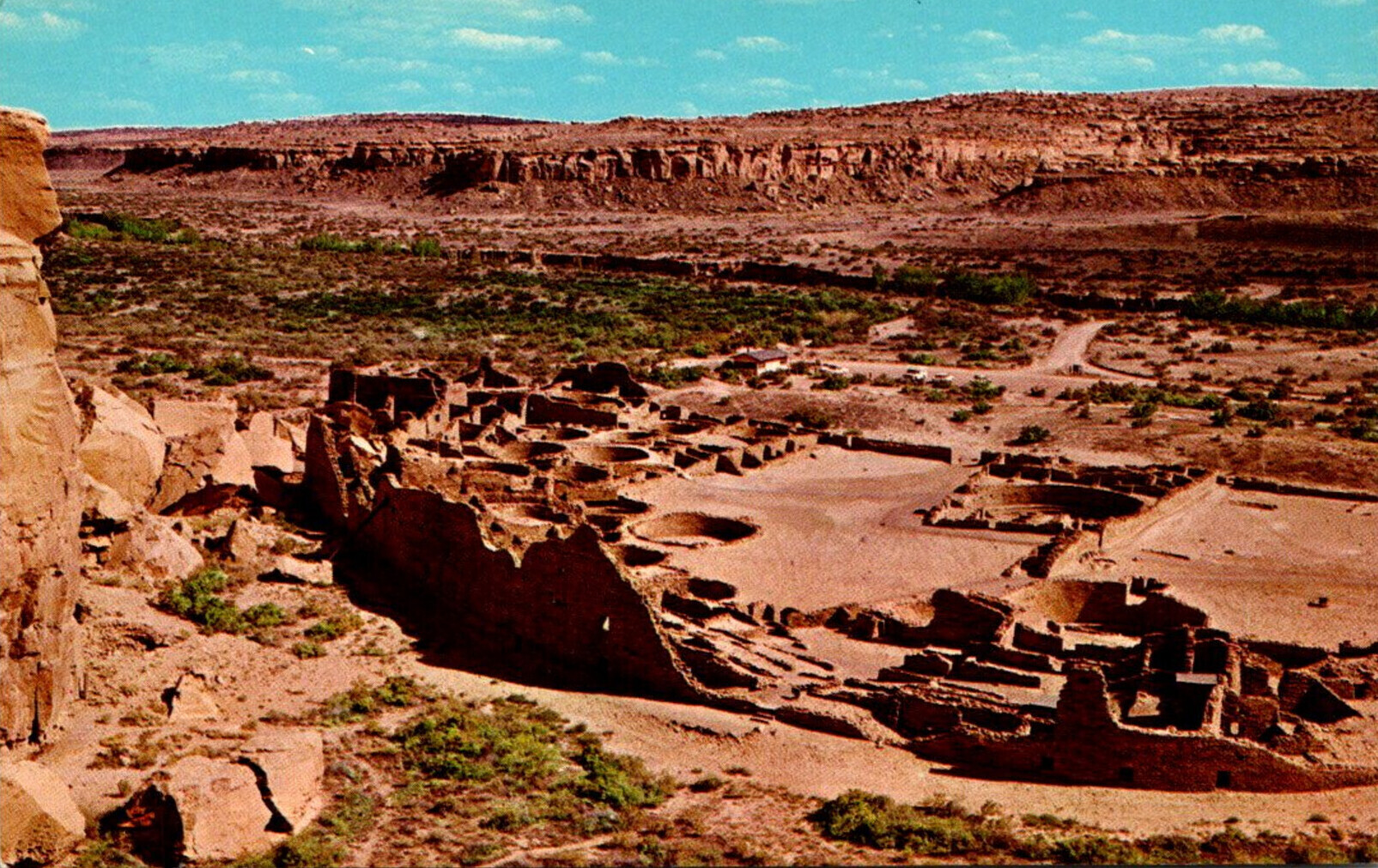 New Mexico Chaco Canyon National Monument Birds Eye View Of Pueblo Bonito Bui United States New Mexico Las Cruces Postcard