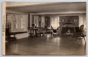 RPPC Georgetown MA Baldpate Inn The Big Room Real Photo 1914 Postcard B31