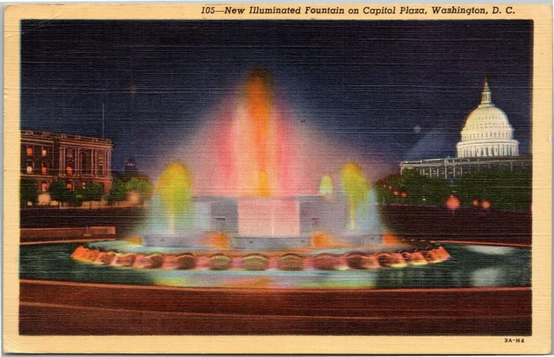 New Illuminated Fountain on Capitol Plaza Washington DC