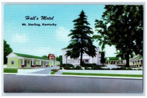 c1940's Halls Motel Scene Mt. Sterling Kentucky KY Unposted Vintage Postcard 