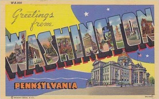 Pennsylvania Washington A Multi View Of City Greetings