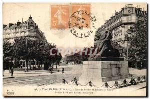 Paris (14) - Lion of Belfort -Place Denfert Rochereau-Work of Bartholdi Greet...