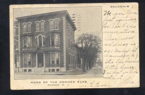 CAMDEN NEW JERSEY NJ HOME OF THE ELKS LODGE BUILDING VINTAGE POSTCARD 1907