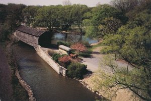 Covered Bridge and Horse-Drawn Wagon - Greenfield Village, Dearborn MI, Michigan