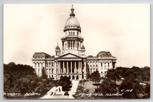 Springfield Illinois RPPC State Capitol Postcard D22