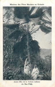 Fiji Fidji jeunes filles de la Colonie indienne Missions Peres Maristes Oceanie