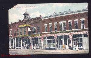 NORTH EAST PENNSYLVANIA DOWNTOWN STREET SCENE PA. VINTAGE 