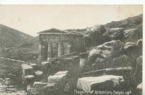 Greece Postcard - Treasury of Athenians - Delphi - Ref 11007A