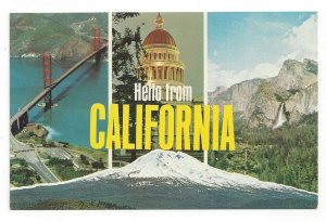 California CA Hello from California Multi View Postcard Card View Standard 