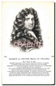 Old Postcard Marquis of Louvois Michel Le Tellier
