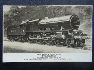 LMS London Midland Scottish Railway LOCO No.6100 THE ROYAL SCOT Old RP Postcard