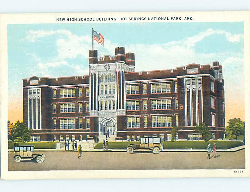 Unused W-Border HIGH SCHOOL Hot Springs Arkansas AR k0163