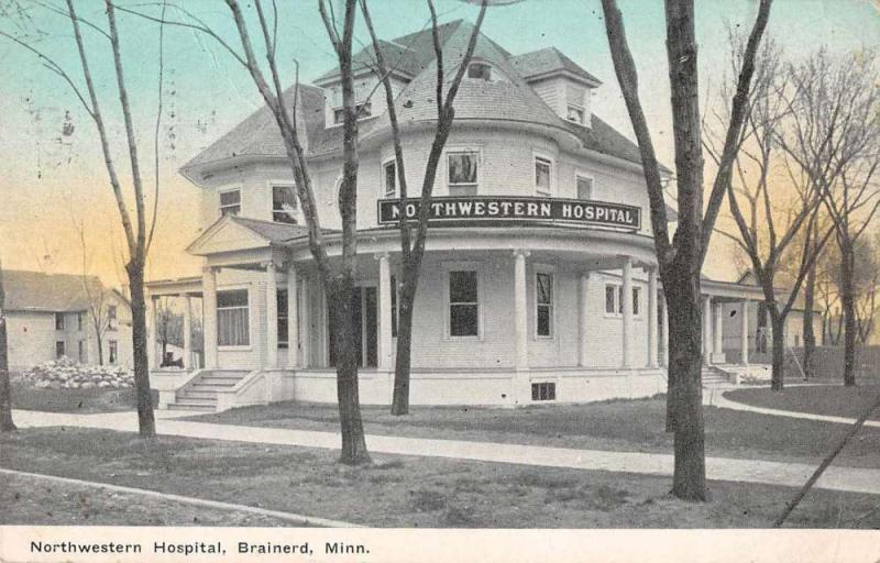 Brainerd Minnesota Northwestern Hospital Vintage Postcard JD933486