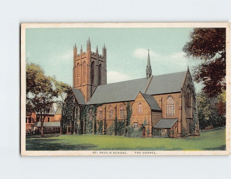 Postcard St. Paul's School The Chapel, Concord, New Hampshire, USA