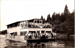 Real Photo PC Twin Screw River Boat Tahquamenon River Trip Newberry Michigan