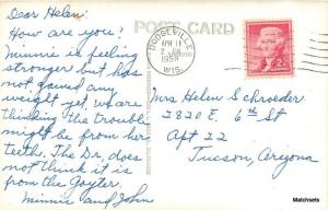 1958 DODGEVILLE WISCONSIN RPPC New Post Office RPPC postcard 9461