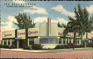 Clearwater Beach Florida Beachcomber Restaurant c1930s-50s Vintage Postcard