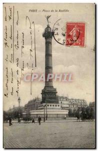 Paris - 11 - Bastille Square - Old Postcard