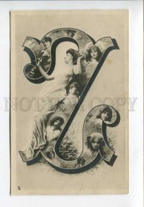 423833 ABC ALPHABET letter Z Fairy NYMPH Vintage PHOTO COLLAGE