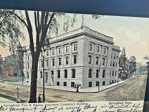 Postcard 1906 Viewof Springfield Fire & Insurance Co. Bldg.,Springfield,MA, W9