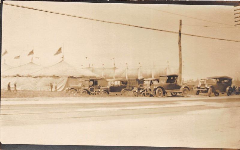 D52/ Erie Pennsylvania Pa Real Photo RPPC Postcard c1920 Hagenbeck's Circus Tent