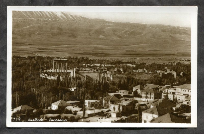 dc790 - BAALBEK Lebanon 1950s Real Photo Postcard