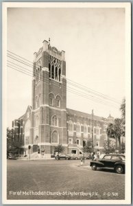 ST.PETERSBURG FL FIRST METHODIST CHURCH VINTAGE REAL PHOTO POSTCARD RPPC