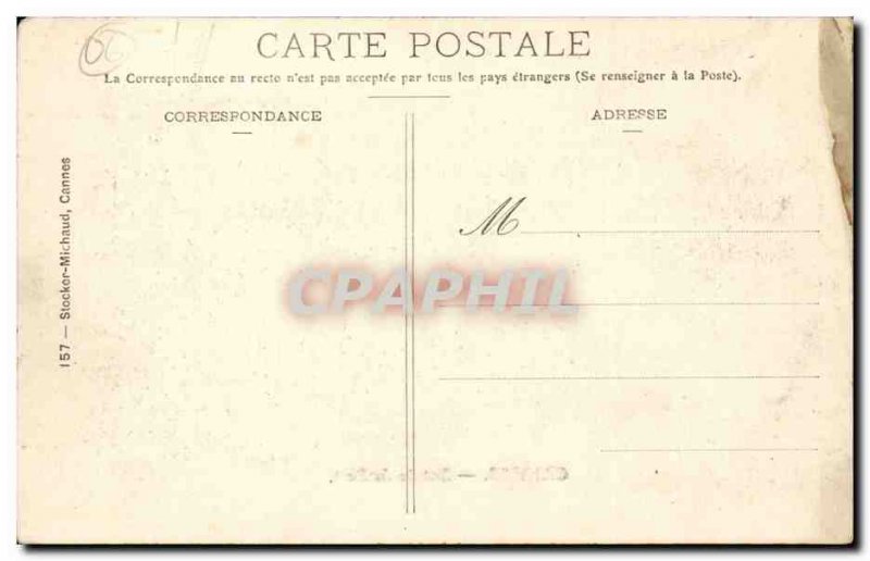 Cannes Old Postcard Port Sailing