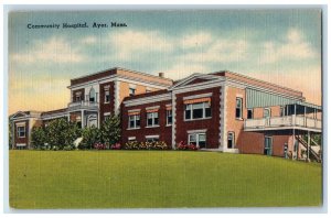 1944 Community Hospital Ayer Massachusetts MA Vintage Posted Postcard 