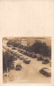 Cimarron Main Street Trucks with Wheat Real Photo Vintage Postcard AA7463