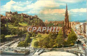 Modern Postcard Princes Street and the Scott Monument Edinburgh