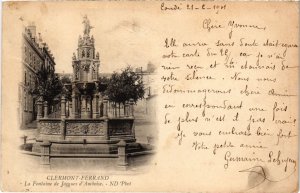 CPA Clermont Ferrand La Fontaine de Jacques d'Amboise FRANCE (1285597)