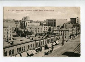 289541 CANADA WINNIPEG looking north from post office Vintage 1907 year RPPC